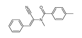 (E)-2-(N-4-Methylbenzoyl-N-methylamino)-3-phenyl-2-propenenitrile结构式