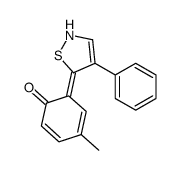 4-methyl-6-(4-phenyl-2H-1,2-thiazol-5-ylidene)cyclohexa-2,4-dien-1-one结构式