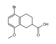 2-Naphthalenecarboxylicacid, 5-bromo-1,2,3,4-tetrahydro-8-methoxy- Structure