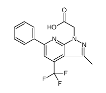 1H-Pyrazolo[3,4-b]pyridine-1-acetic acid, 3-methyl-6-phenyl-4-(trifluoromethyl) Structure