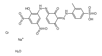 sodium [6-[[2,6-dihydroxy-3-[(2-hydroxy-3,5-dinitrophenyl)azo]phenyl]azo]toluene-3-sulphonato(3-)]hydroxychromate(1-) structure