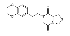 7-[2-(3,4-dimethoxyphenyl)ethyl]-1,3,6,8a-tetrahydro-[1,3]thiazolo[3,4-a]pyrazine-5,8-dione结构式