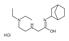 N-(3-bicyclo[2.2.1]heptanyl)-2-[2-(diethylamino)ethylamino]acetamide,hydrochloride结构式