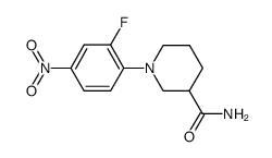 [3-fluoro-4-(3-carbamoylpiperidino)]nitrobenzene Structure