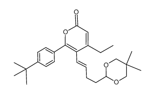 (E)-6-(4-tert-butylphenyl)-5-(4-(5,5-dimethyl-1,3-dioxan-2-yl)but-1-enyl)-4-ethyl-2H-pyran-2-one Structure