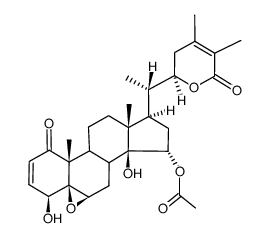 [22R,(+)]-15α-Acetyloxy-5,6β-epoxy-4β,14β,22-trihydroxy-1-oxo-5β-ergosta-2,24-diene-26-oic acid 26,22-lactone picture