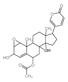 Bufa-4,20,22-trienolide,6-(acetyloxy)-1,2-epoxy-3,8,14-trihydroxy-, (1a,2a,3b,6b)- (9CI) Structure