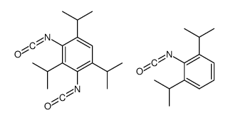 2,4-diisocyanato-1,3,5-tri(propan-2-yl)benzene,2-isocyanato-1,3-di(propan-2-yl)benzene结构式