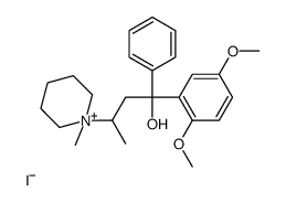 1-(2,5-dimethoxyphenyl)-3-(1-methylpiperidin-1-ium-1-yl)-1-phenylbutan-1-ol,iodide Structure