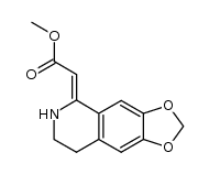 6,7-methylenedioxy-1-(Z)-(methoxycarbonyl)-methylidene-1,2,3,4-tetrahydroisoquinoline Structure