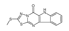 2-(Methylthio)-1,3,4-thiadiazolo(3',2':1,2)pyrimido(5,4-b)indol-5(6H)-one Structure