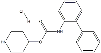 哌啶-4-基[1,1'-联苯]-2-基氨基甲酸酯盐酸盐结构式