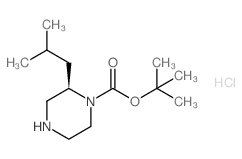 (R)-TERT-BUTYL 2-ISOBUTYLPIPERAZINE-1-CARBOXYLATE HYDROCHLORIDE structure