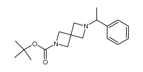 6-(1-phenyl-ethyl)-2,6-diaza-spiro[3.3]heptane-2-carboxylic acid tert-butyl ester Structure