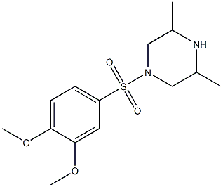 1-(3,4-Dimethoxy-benzenesulfonyl)-3,5-dimethyl-piperazine Structure