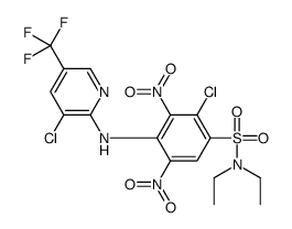 2-chloro-4-[[3-chloro-5-(trifluoromethyl)pyridin-2-yl]amino]-N,N-diethyl-3,5-dinitrobenzenesulfonamide Structure