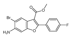 methyl 6-amino-5-bromo-2-(4-fluorophenyl)benzofuran-3-carboxylate结构式