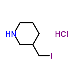 3-(Iodomethyl)piperidine hydrochloride (1:1)结构式