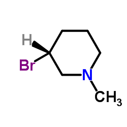 (3R)-3-Bromo-1-methylpiperidine结构式