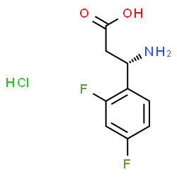 (3S)-3-amino-3-(2,4-difluorophenyl)propanoic acid hydrochloride Structure