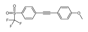 1-methoxy-4-[2-[4-(trifluoromethylsulfonyl)phenyl]ethynyl]benzene Structure