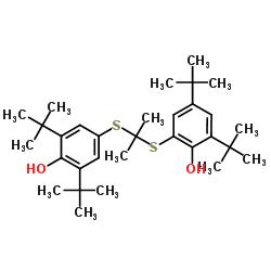 4-[(3,5-Di-tert-butyl-2-hydroxyphenylthio)isopropylidenethio]-2,6-di-tert-butylphenol Structure