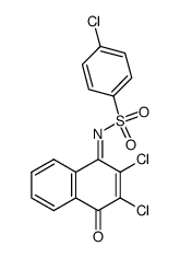 4-Chloro-N-[2,3-dichloro-4-oxo-4H-naphthalen-(1E)-ylidene]-benzenesulfonamide Structure