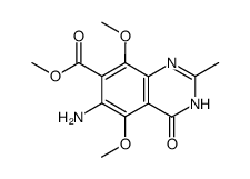 7-Quinazolinecarboxylic acid,6-amino-1,4-dihydro-5,8-dimethoxy-2-methyl-4-oxo-,methyl ester (9CI)结构式