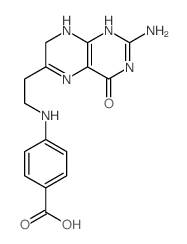 Benzoic acid,4-[[2-(2-amino-3,4,7,8-tetrahydro-4-oxo-6-pteridinyl)ethyl]amino]- Structure