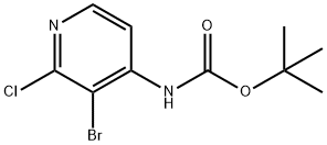 (3-Bromo-2-chloro-pyridin-4-yl)-carbamic acid tert-butyl ester结构式