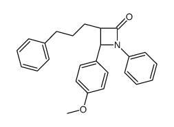 (3S,4R)-4-(4-methoxyphenyl)-1-phenyl-3-(3-phenylpropyl)azetidin-2-one结构式