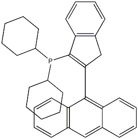 (2-(anthracen-9-yl)-1H-inden-3-yl)dicyclohexylphosphane结构式