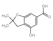 2,3-二氢-4-羟基-2,2-二甲基-6-苯并呋喃甲酸结构式