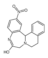 5,9,10,14b-Tetrahydro-2-nitroisoquino[2,1-d][1,4]benzodiazepin-6(7H)-one结构式