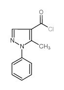 5-甲基-1-苯基-吡唑-4-羰酰氯结构式