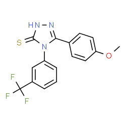 5-(4-METHOXY-PHENYL)-4-(3-TRIFLUOROMETHYL-PHENYL)-4H-[1,2,4]TRIAZOLE-3-THIOL结构式