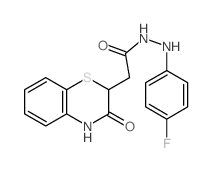 2H-1,4-Benzothiazine-2-aceticacid, 3,4-dihydro-3-oxo-, 2-(4-fluorophenyl)hydrazide structure