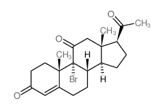 Pregn-4-ene-3,11,20-trione,9-bromo- (6CI,7CI,8CI,9CI) structure