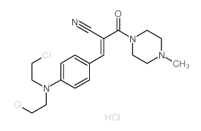 1-Piperazinepropanenitrile,a-[[4-[bis(2-chloroethyl)amino]phenyl]methylene]-4-methyl-b-oxo-,hydrochloride (1:1) picture