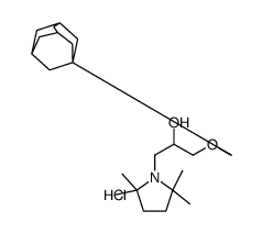 1-(1-adamantylmethoxy)-3-(2,2,5,5-tetramethylpyrrolidin-1-yl)propan-2-ol,hydrochloride结构式