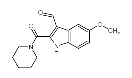 5-methoxy-2-(piperidine-1-carbonyl)-1H-indole-3-carbaldehyde Structure