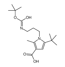 1-{3-[(TERT-BUTOXYCARBONYL)AMINO]PROPYL}-5-(TERT-BUTYL)-2-METHYL-1H-PYRROLE-3-CARBOXYLIC ACID structure