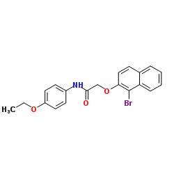 2-[(1-Bromo-2-naphthyl)oxy]-N-(4-ethoxyphenyl)acetamide结构式