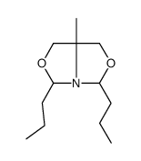 7a-methyl-3,5-dipropyl-1,3,5,7-tetrahydro-[1,3]oxazolo[3,4-c][1,3]oxazole结构式