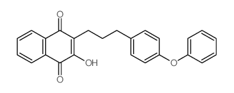 1,4-Naphthalenedione, 2-hydroxy-3-(3-(4-phenoxyphenyl)propyl)-结构式