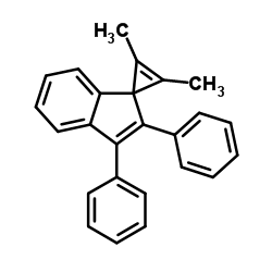 2,3-Dimethyl-2',3'-diphenylspiro[cycloprop-2-ene-1,1'-indene]结构式