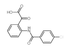 Benzeneacetic acid, 2-((4-chlorobenzoyl)amino)-alpha-oxo- Structure