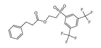 2-((3,5-bis(trifluoromethyl)phenyl)sulfonyl)ethyl 3-phenylpropanoate结构式