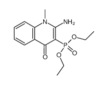 (2-amino-1-methyl-4-oxo-1,4-dihydro-quinolin-3-yl)-phosphonic acid diethyl ester Structure