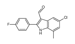 1H-Indole-3-carboxaldehyde,5-chloro-2-(4-fluorophenyl)-7-methyl-(9CI) picture